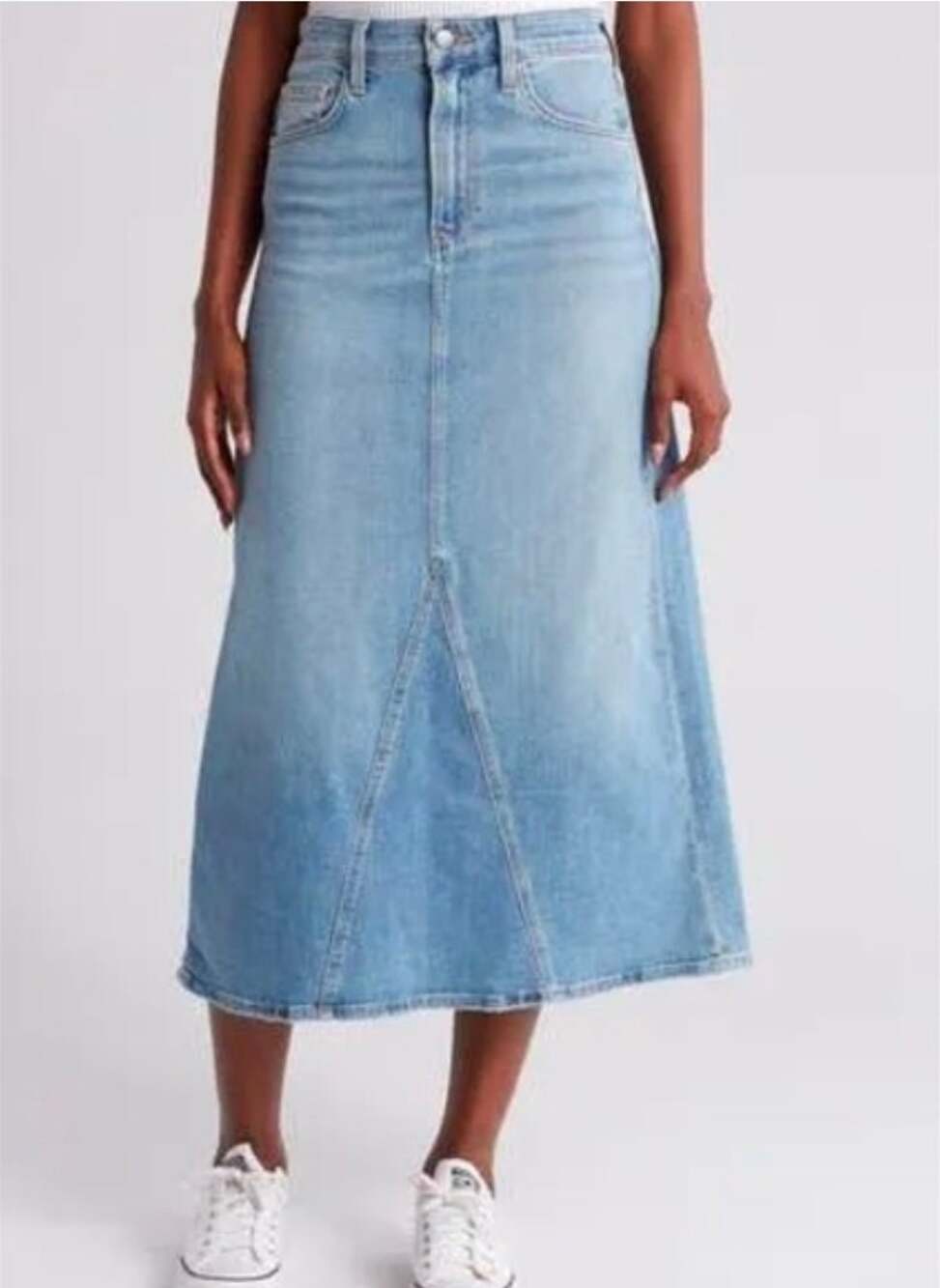 NWT Joe's Jeans Delia Light Wash Denim Maxi Skirt High Rise A Line Size 31